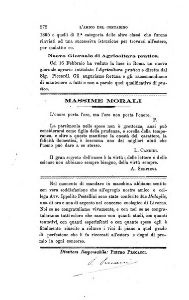 L'amico del contadino letture periodiche per i compagnoli