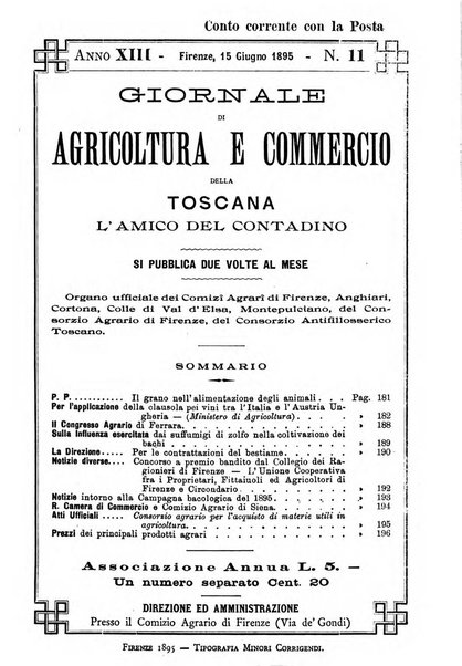 L'amico del contadino letture periodiche per i compagnoli