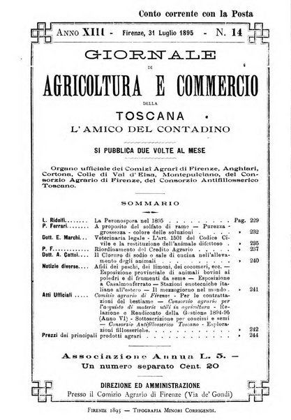 L'amico del contadino letture periodiche per i compagnoli