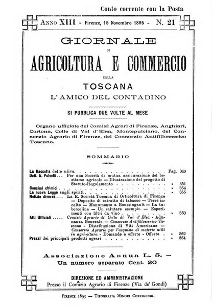 L'amico del contadino letture periodiche per i compagnoli