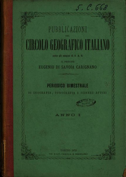 Pubblicazioni del Circolo geografico italiano