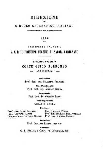 Pubblicazioni del Circolo geografico italiano