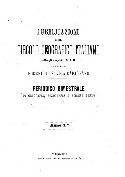 Pubblicazioni del Circolo geografico italiano