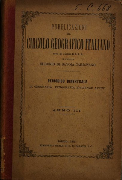 Pubblicazioni del Circolo geografico italiano