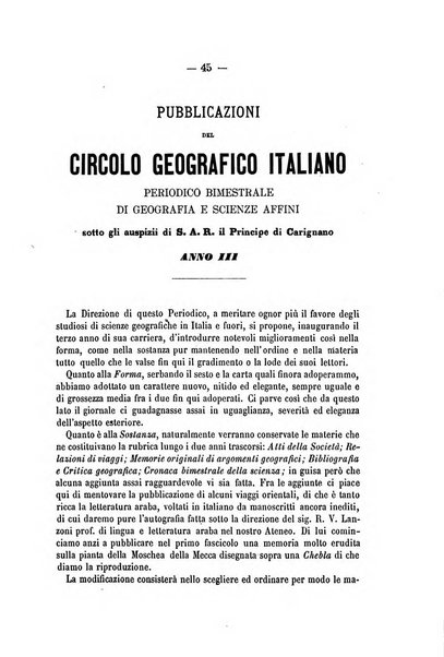 Pubblicazioni del Circolo geografico italiano