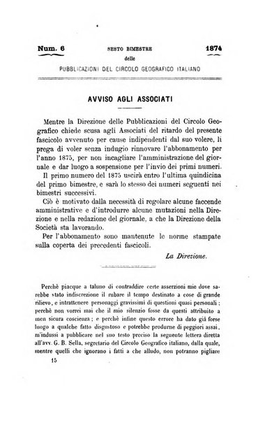 Pubblicazioni del Circolo geografico italiano