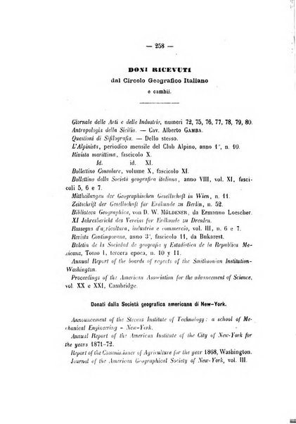 Pubblicazioni del Circolo geografico italiano