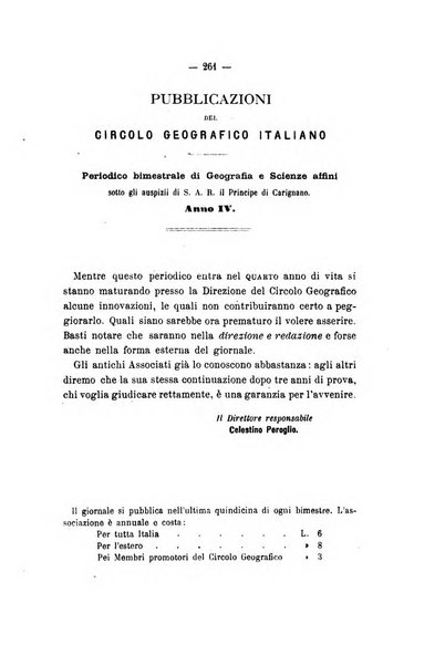 Pubblicazioni del Circolo geografico italiano