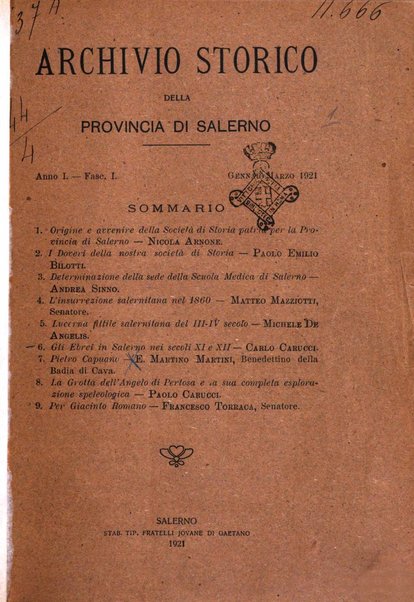 Archivio storico per la provincia di Salerno