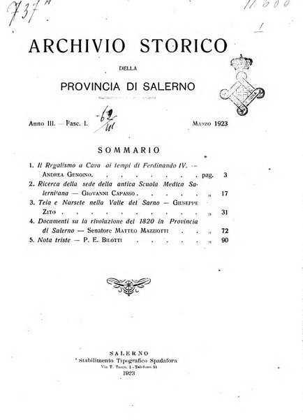 Archivio storico per la provincia di Salerno