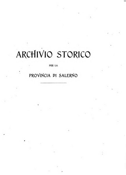 Archivio storico per la provincia di Salerno