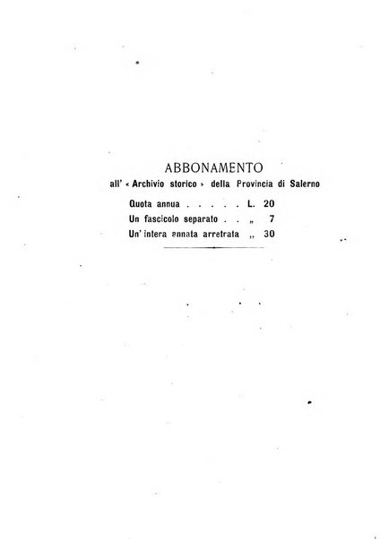 Archivio storico per la provincia di Salerno