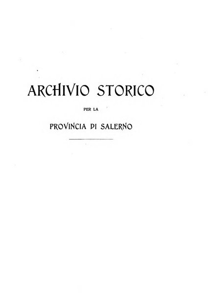 Archivio storico per la provincia di Salerno