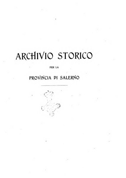 Archivio storico per la provincia di Salerno