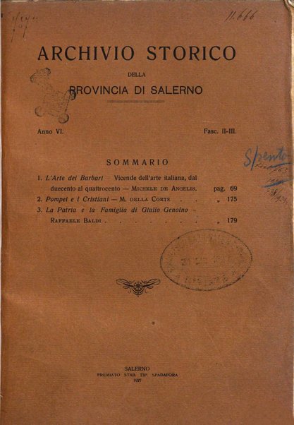 Archivio storico per la provincia di Salerno