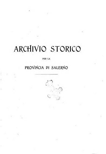 Archivio storico per la provincia di Salerno