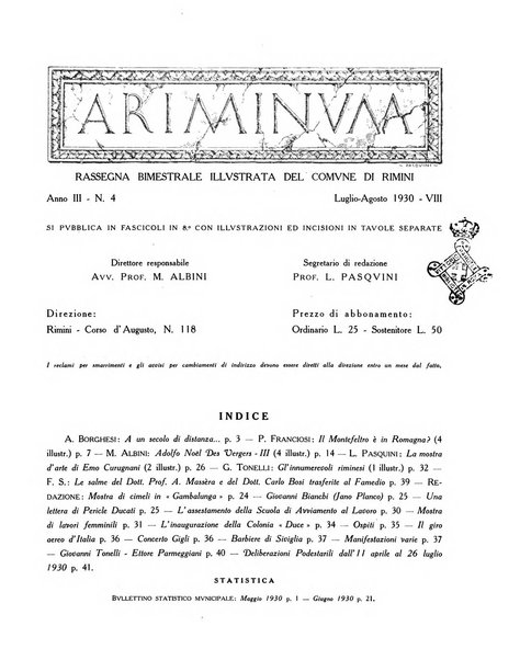 Ariminum rassegna di vita cittadina