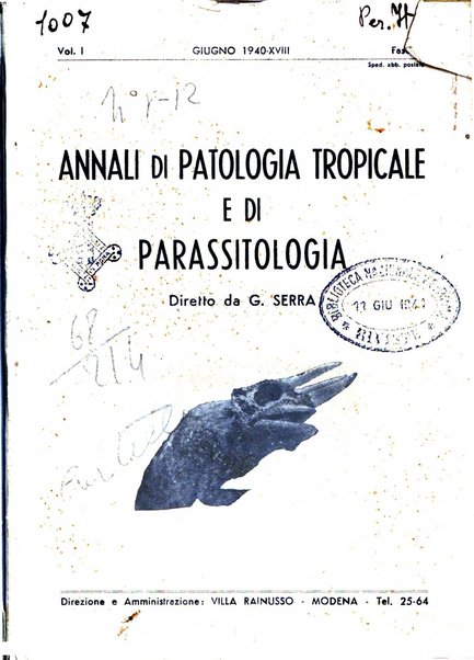 Annali di patologia tropicale e di parassitologia