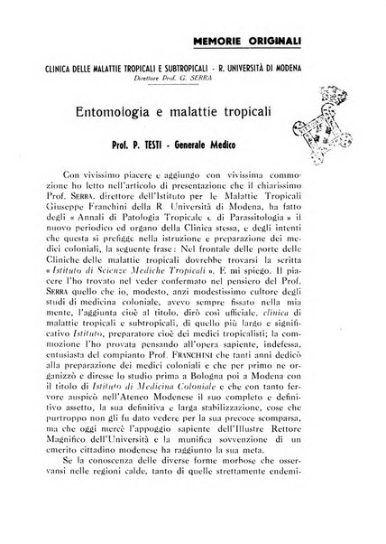 Annali di patologia tropicale e di parassitologia