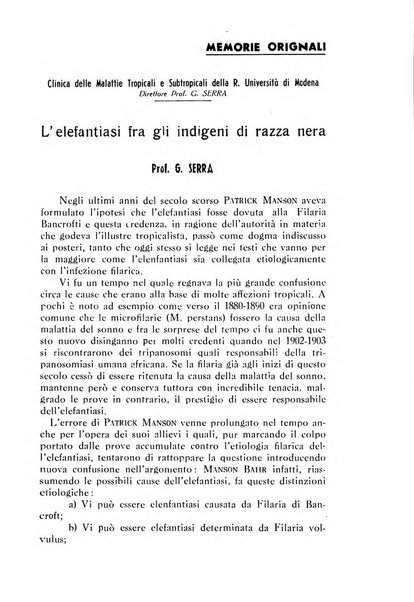 Annali di patologia tropicale e di parassitologia