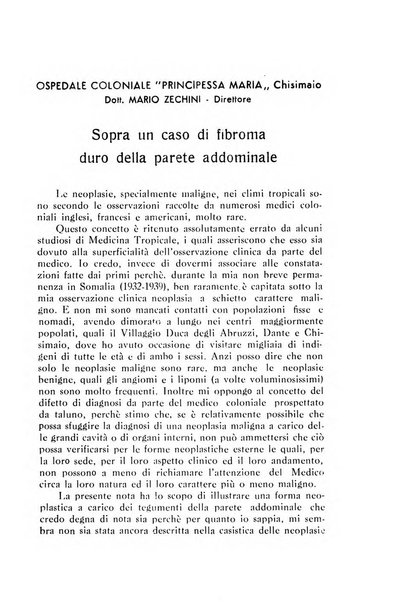 Annali di patologia tropicale e di parassitologia