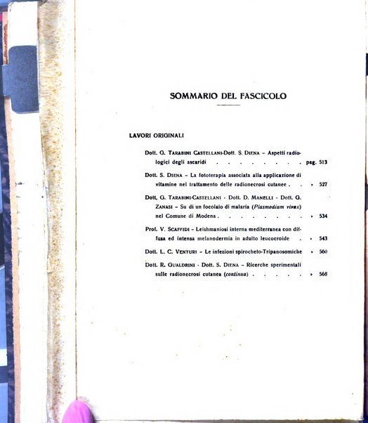 Annali di patologia tropicale e di parassitologia