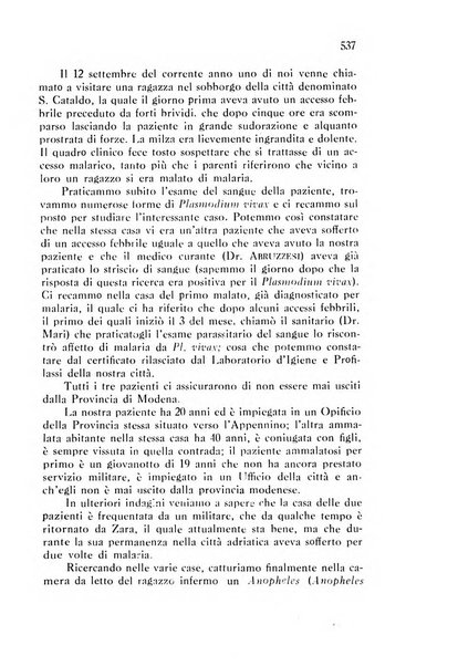 Annali di patologia tropicale e di parassitologia