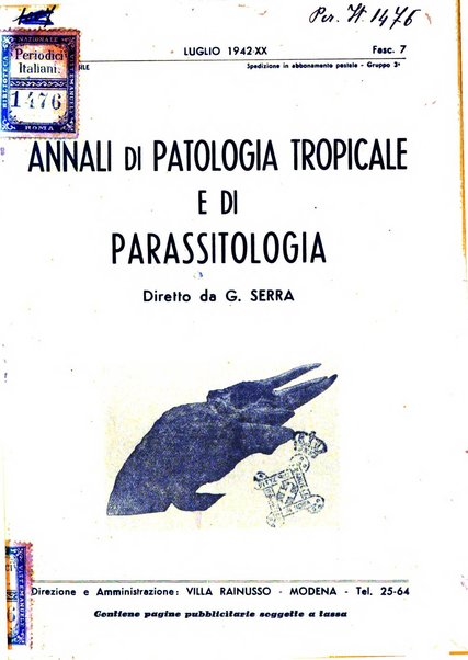 Annali di patologia tropicale e di parassitologia