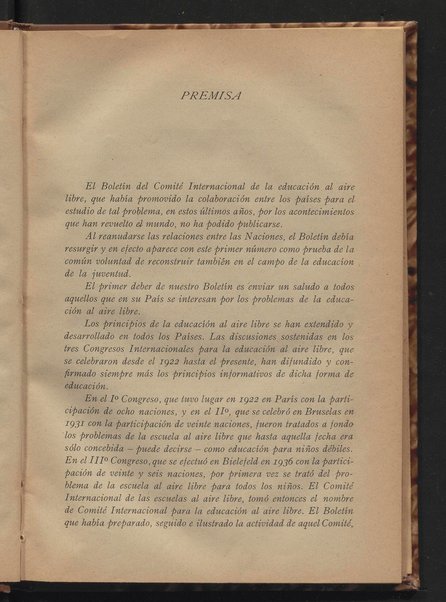 Bollettino internazionale dell'educazione all'aperto / a cura del Comitato italiano, Ministero della pubblica istruzione