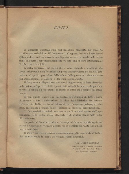 Bollettino internazionale dell'educazione all'aperto / a cura del Comitato italiano, Ministero della pubblica istruzione