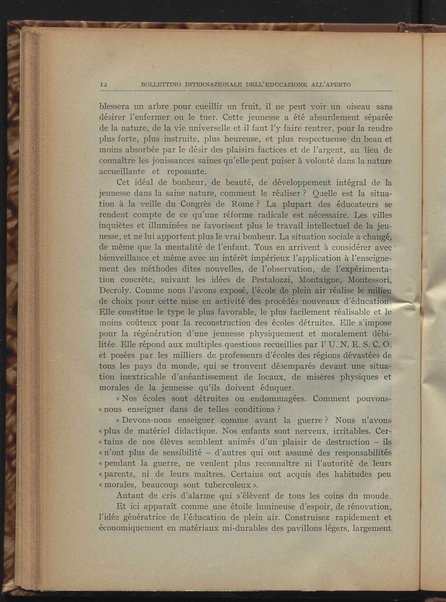 Bollettino internazionale dell'educazione all'aperto / a cura del Comitato italiano, Ministero della pubblica istruzione