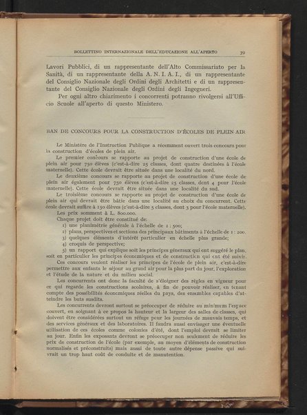 Bollettino internazionale dell'educazione all'aperto / a cura del Comitato italiano, Ministero della pubblica istruzione