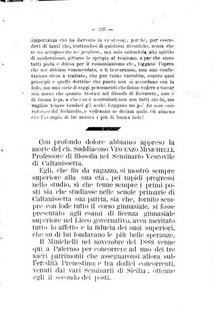 La favilla periodico tomistico mensile