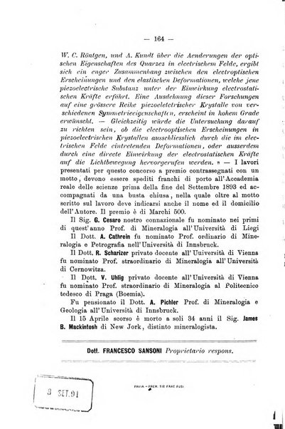 Giornale di mineralogia, cristallografia e petrografia