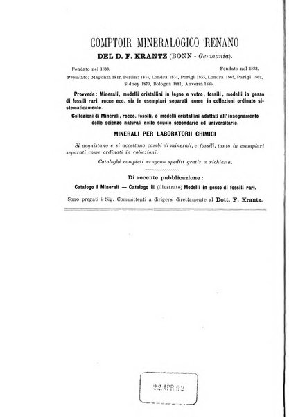 Giornale di mineralogia, cristallografia e petrografia