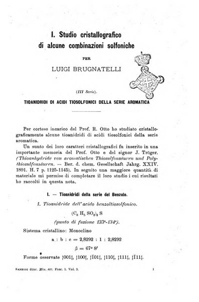 Giornale di mineralogia, cristallografia e petrografia