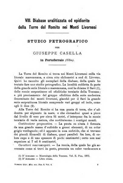 Giornale di mineralogia, cristallografia e petrografia