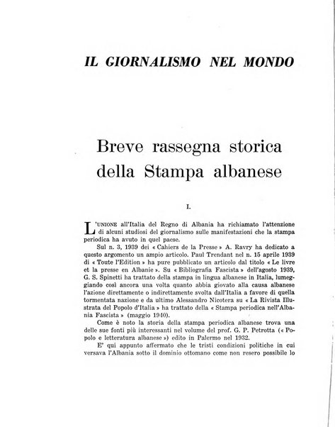 Il giornalismo rassegna trimestrale di studi sulla stampa periodica italiana