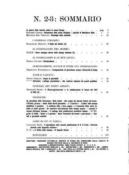 Il giornalismo rassegna trimestrale di studi sulla stampa periodica italiana