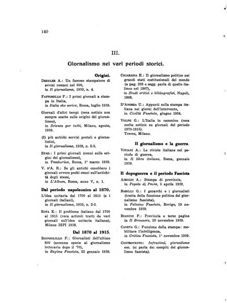 Il giornalismo rassegna trimestrale di studi sulla stampa periodica italiana