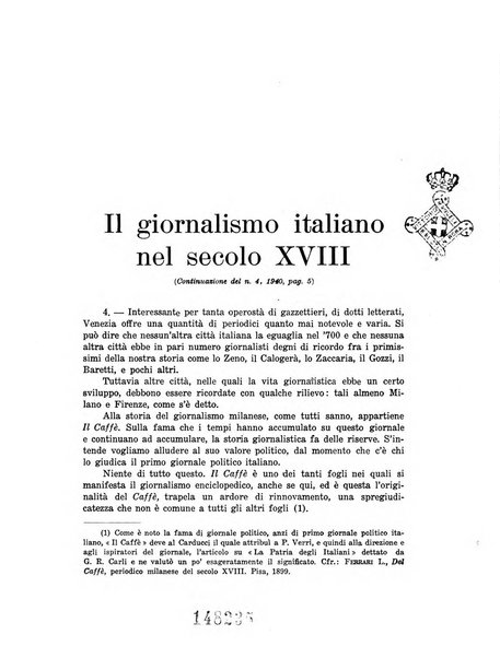 Il giornalismo rassegna trimestrale di studi sulla stampa periodica italiana