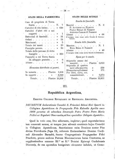 Le missioni francescane in Palestina ed in altre regioni della terra cronaca mensile in varie lingue