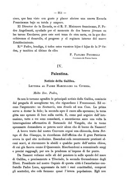 Le missioni francescane in Palestina ed in altre regioni della terra cronaca mensile in varie lingue