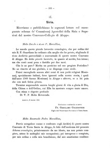 Le missioni francescane in Palestina ed in altre regioni della terra cronaca mensile in varie lingue