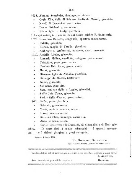 Le missioni francescane in Palestina ed in altre regioni della terra cronaca mensile in varie lingue