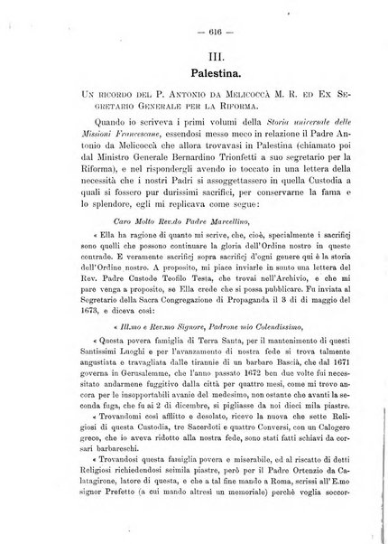 Le missioni francescane in Palestina ed in altre regioni della terra cronaca mensile in varie lingue