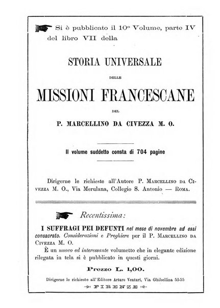 Le missioni francescane in Palestina ed in altre regioni della terra cronaca mensile in varie lingue