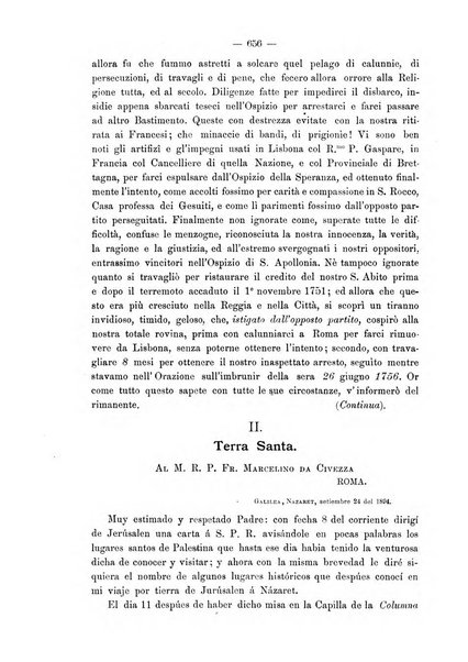 Le missioni francescane in Palestina ed in altre regioni della terra cronaca mensile in varie lingue