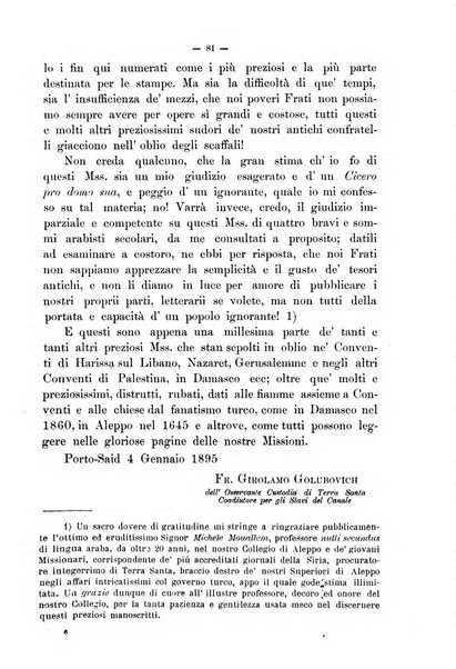 Le missioni francescane in Palestina ed in altre regioni della terra cronaca mensile in varie lingue