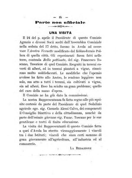 Il coltivatore netino bollettino mensile del comizio agrario di Noto